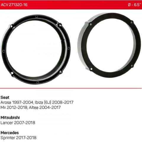 Проставки под динамики ACV 271320-16 (VW/Skoda/Seat)