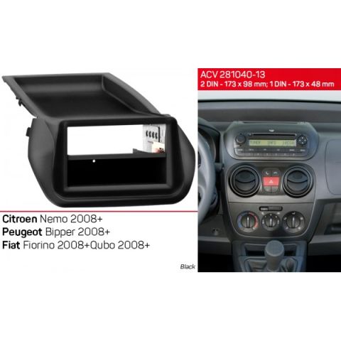 Переходная рамка ACV Fiat Fiorino 2008+ (281040-13)