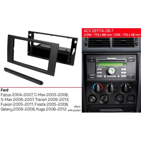 Переходная рамка ACV Ford black (281114-08-1)