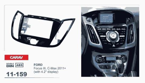 Переходная рамка Carav Ford Focus,C-Max 4,2 display (11-159)